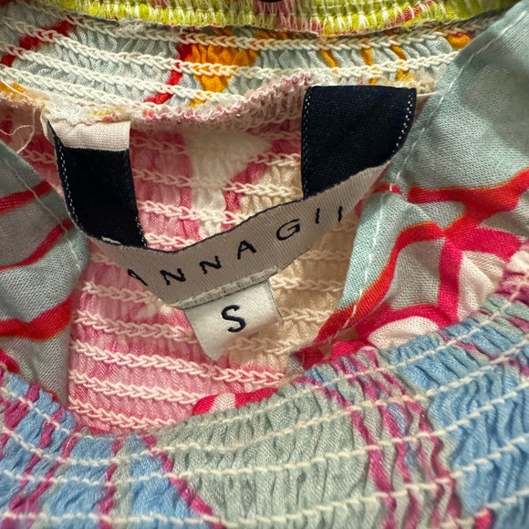 Ranna Gill Floral Smocked Ruffle Dress Size S - Picture 5 of 6